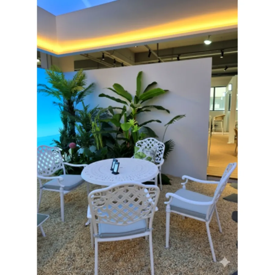 Furmeiz Cast Aluminum Chair – White