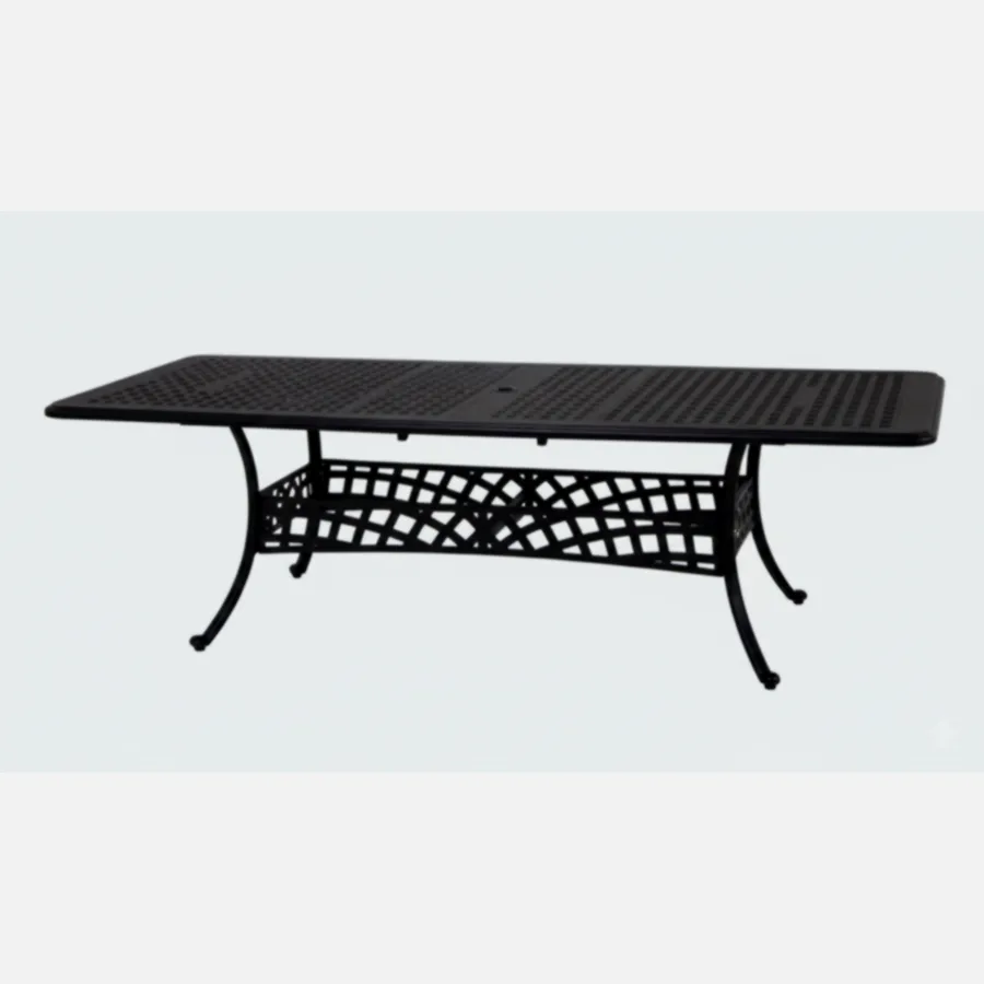 Furmeiz Rectangular Extendable Table 193–254 cm – Cast Aluminum with Akzo Outdoor Finish