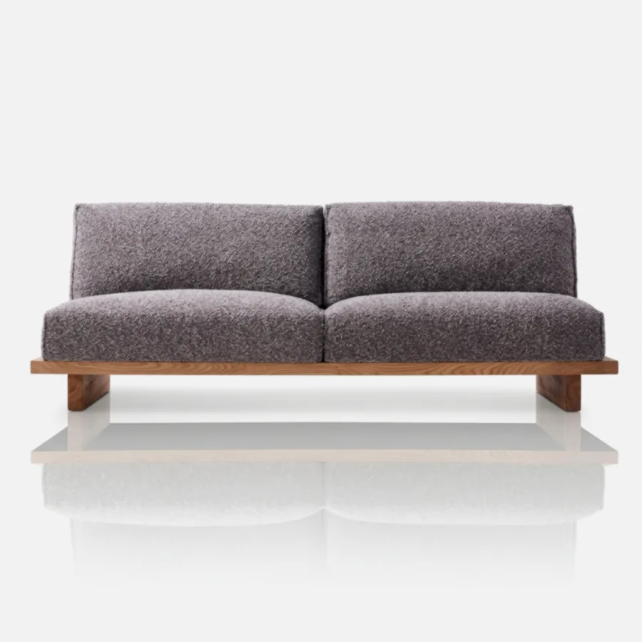 FURMEIZ Armless Minimal Sofa Set with Low Profile Design