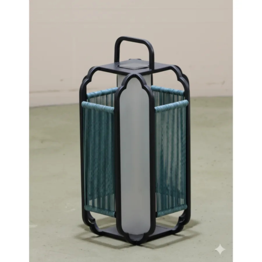 Furmeiz Solar Woven Lantern – Aluminum Frame