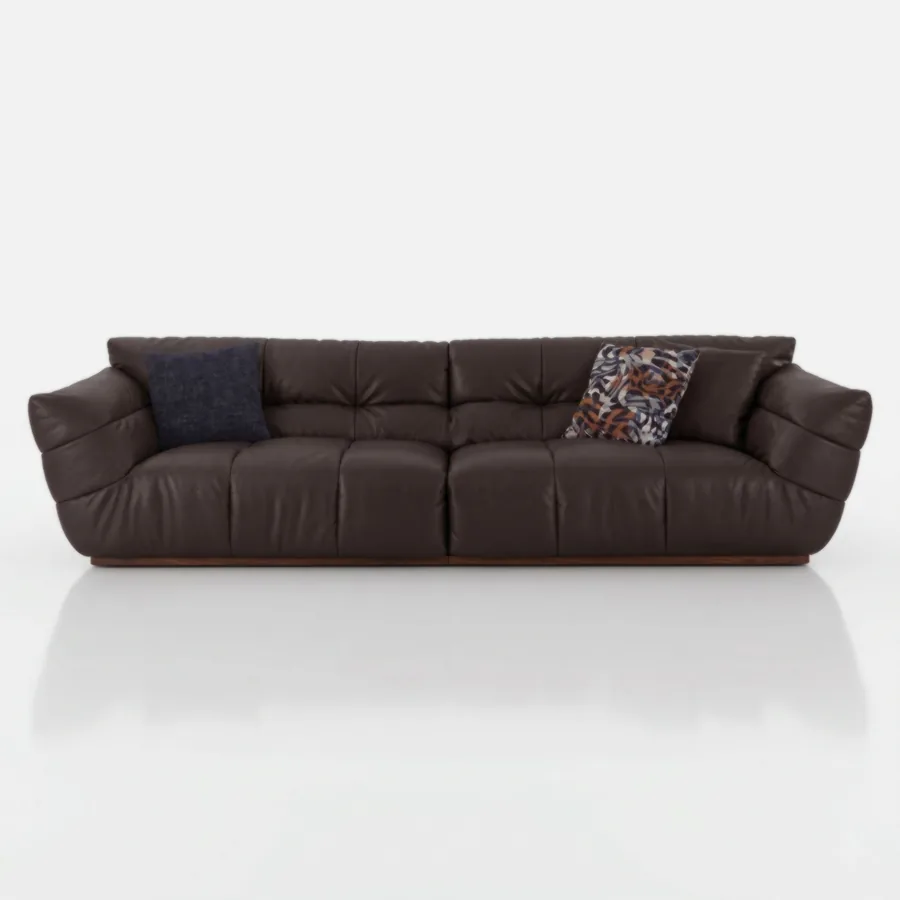 FURMEIZ Plush Fabric Sofa with Deep Cushioned Design