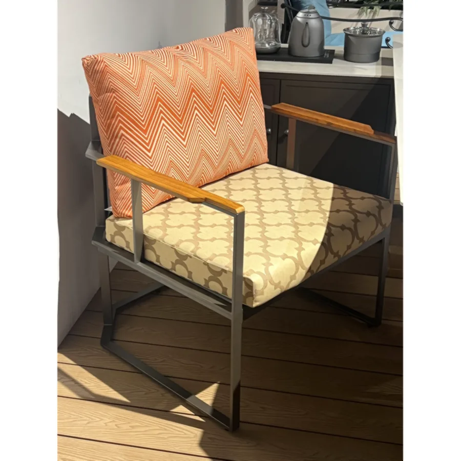 Furmeiz Fully Welded Lounge Chair with Cushions